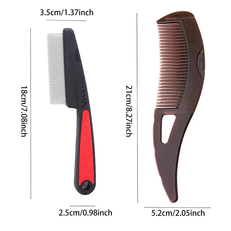 2pcs Dandruff Comb Set Hollow Tooth Button Combs Detoxing Comb Energy Massage Comb Scalp Psoriasis Combs Dandruff Removal Combs