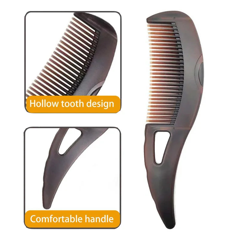 2pcs Dandruff Comb Set Hollow Tooth Button Combs Detoxing Comb Energy Massage Comb Scalp Psoriasis Combs Dandruff Removal Combs