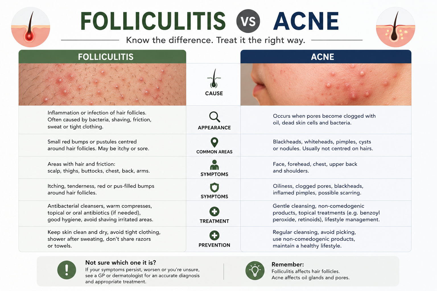 Folliculitis vs Acne Australia