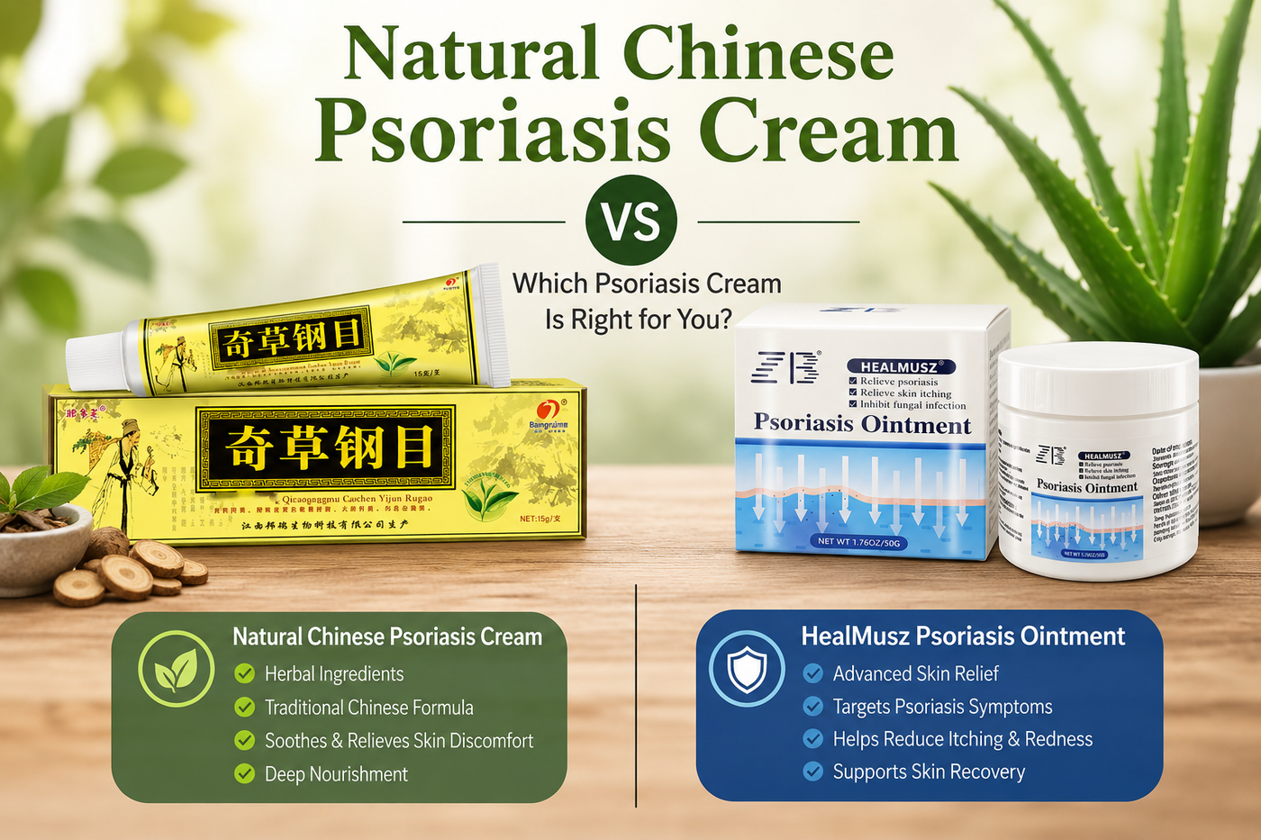 Natural Chinese Psoriasis Cream vs HealMusz Australia