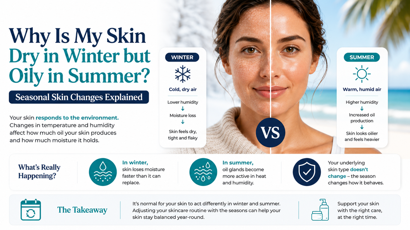 Why Is My Skin Dry in Winter but Oily in Summer Australia