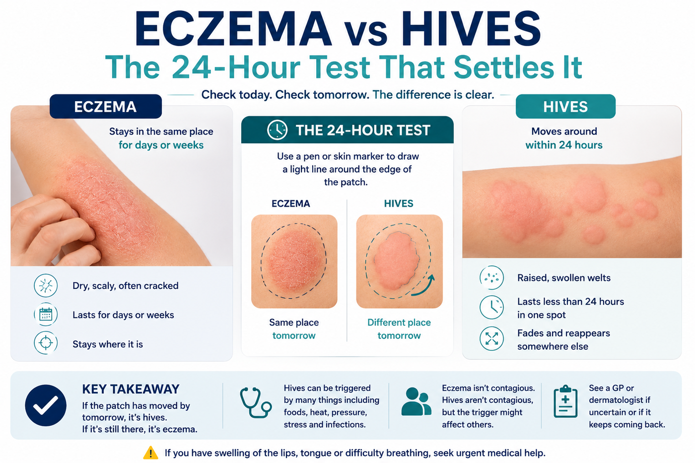 Eczema vs Hives Australia