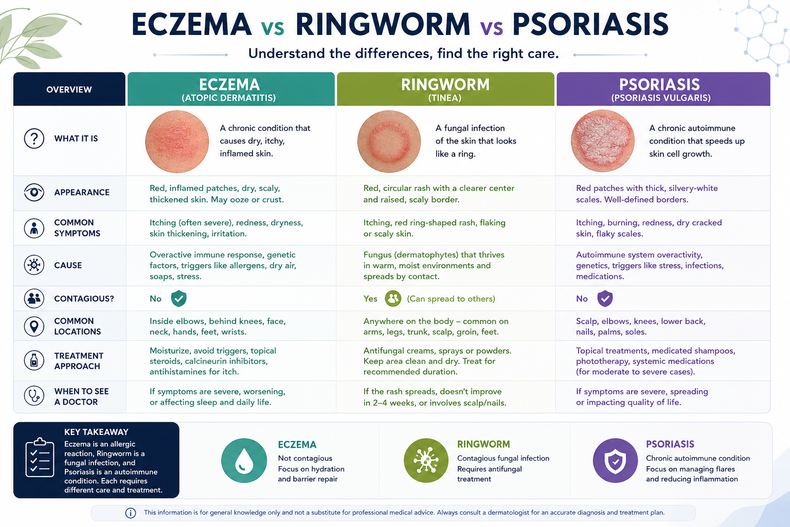 Eczema Ringworm Psoriasis 
