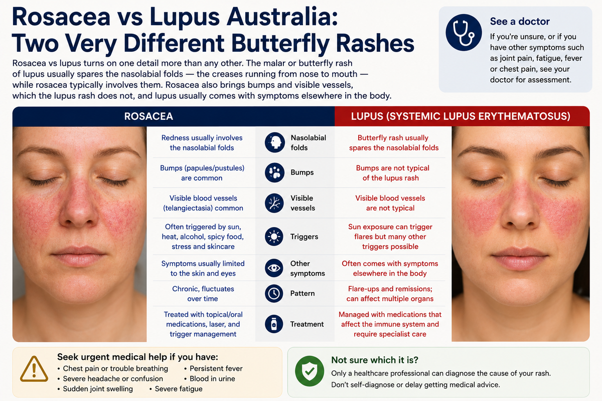 Rosacea vs Lupus Australia