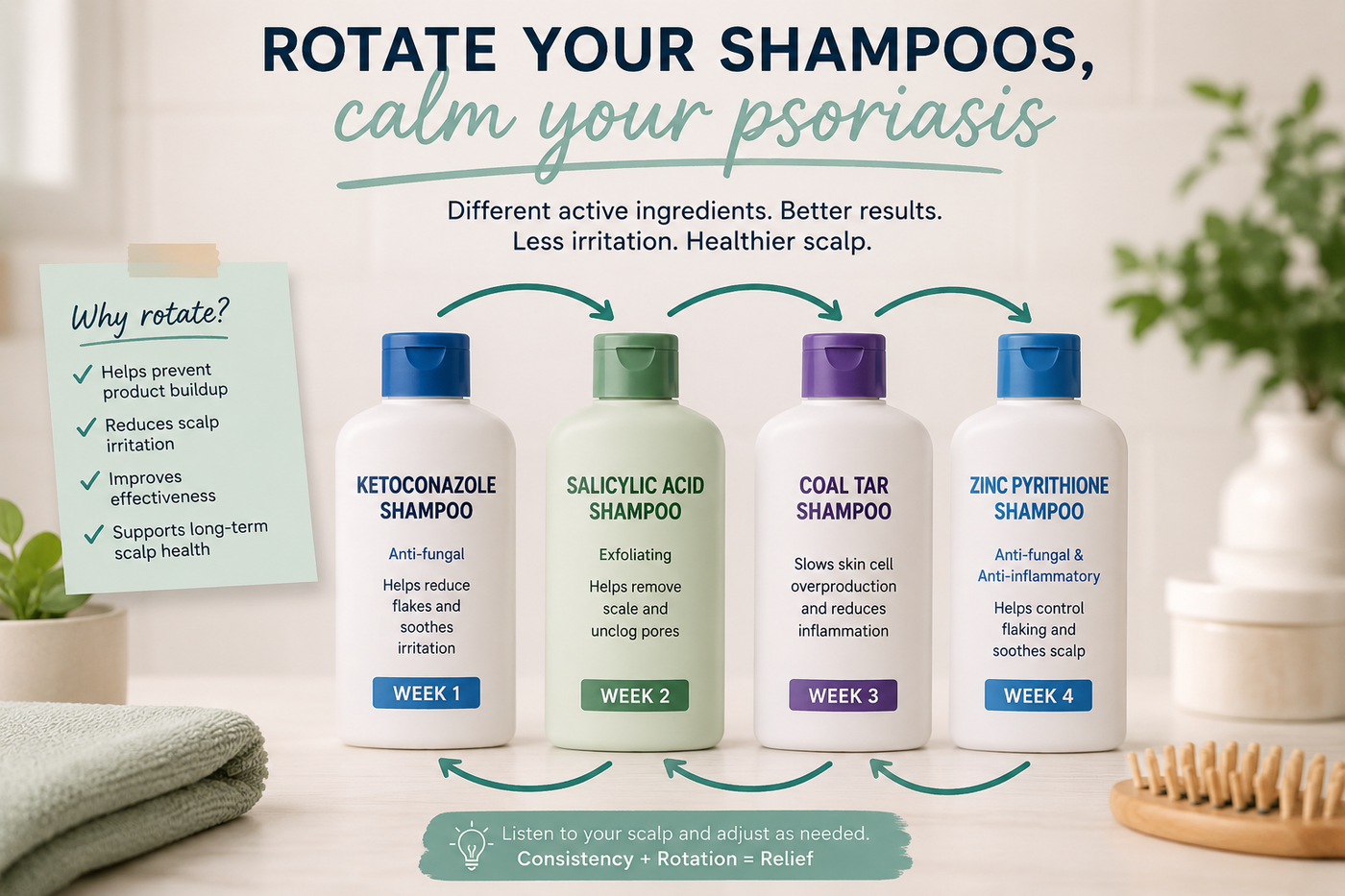 How to Rotate Shampoos for Scalp Psoriasis Australia