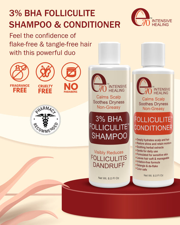 E70 folliculitis scalp shampoo and conditioner system